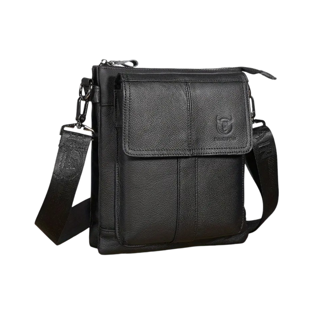 Nathan - Slim Leather Crossbody with Flap Pocket Design