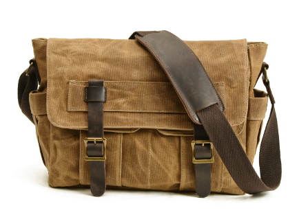 Scott - Men’s Waxed Canvas Leather Crossbody Bag