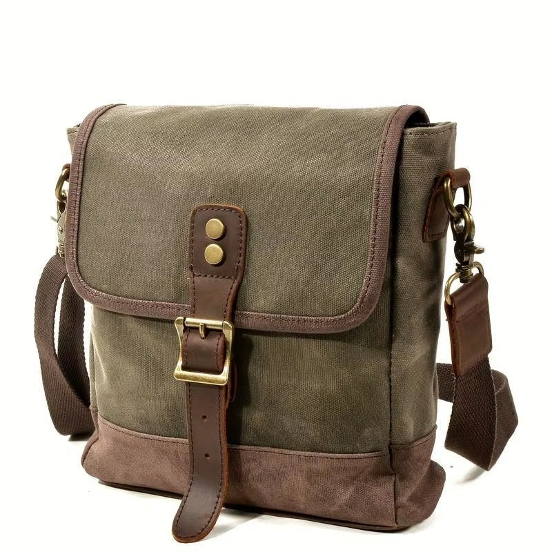 William - Small Canvas Leather Sling Bag