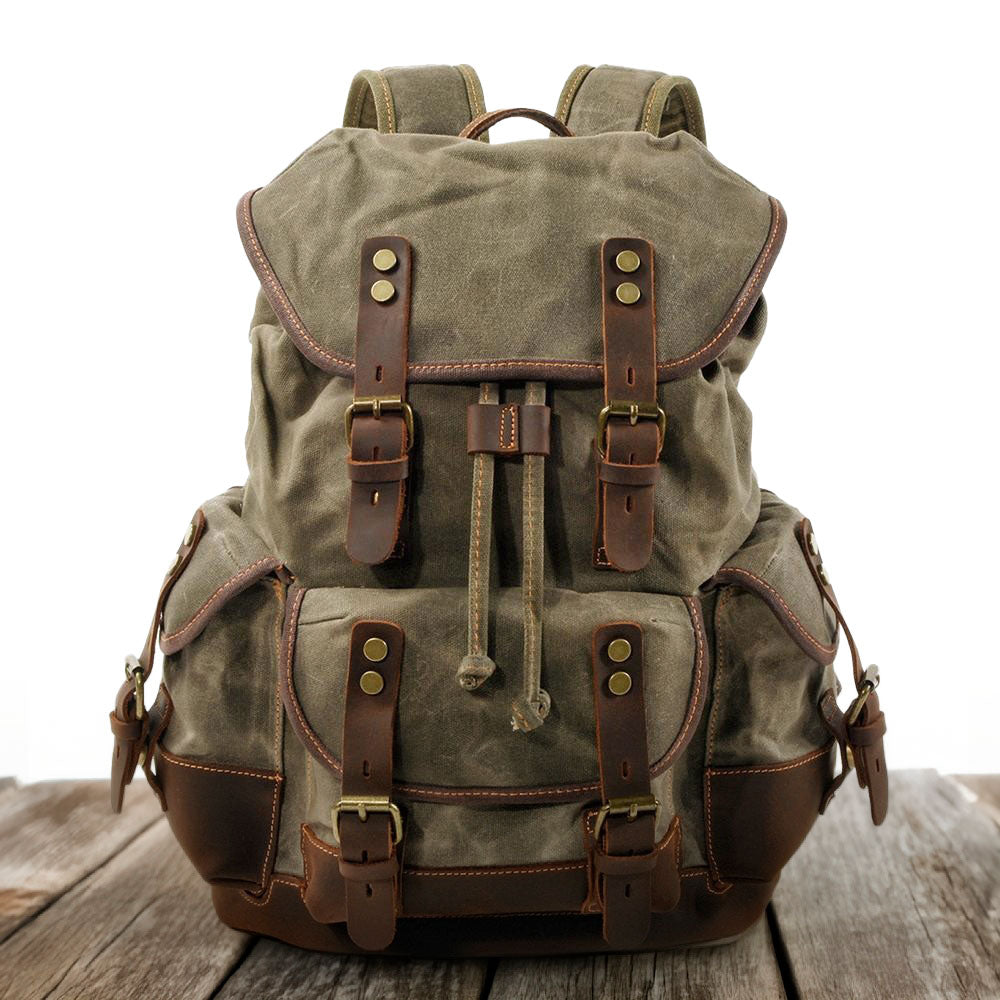 John - Heavy-Duty Canvas Hiking Backpack