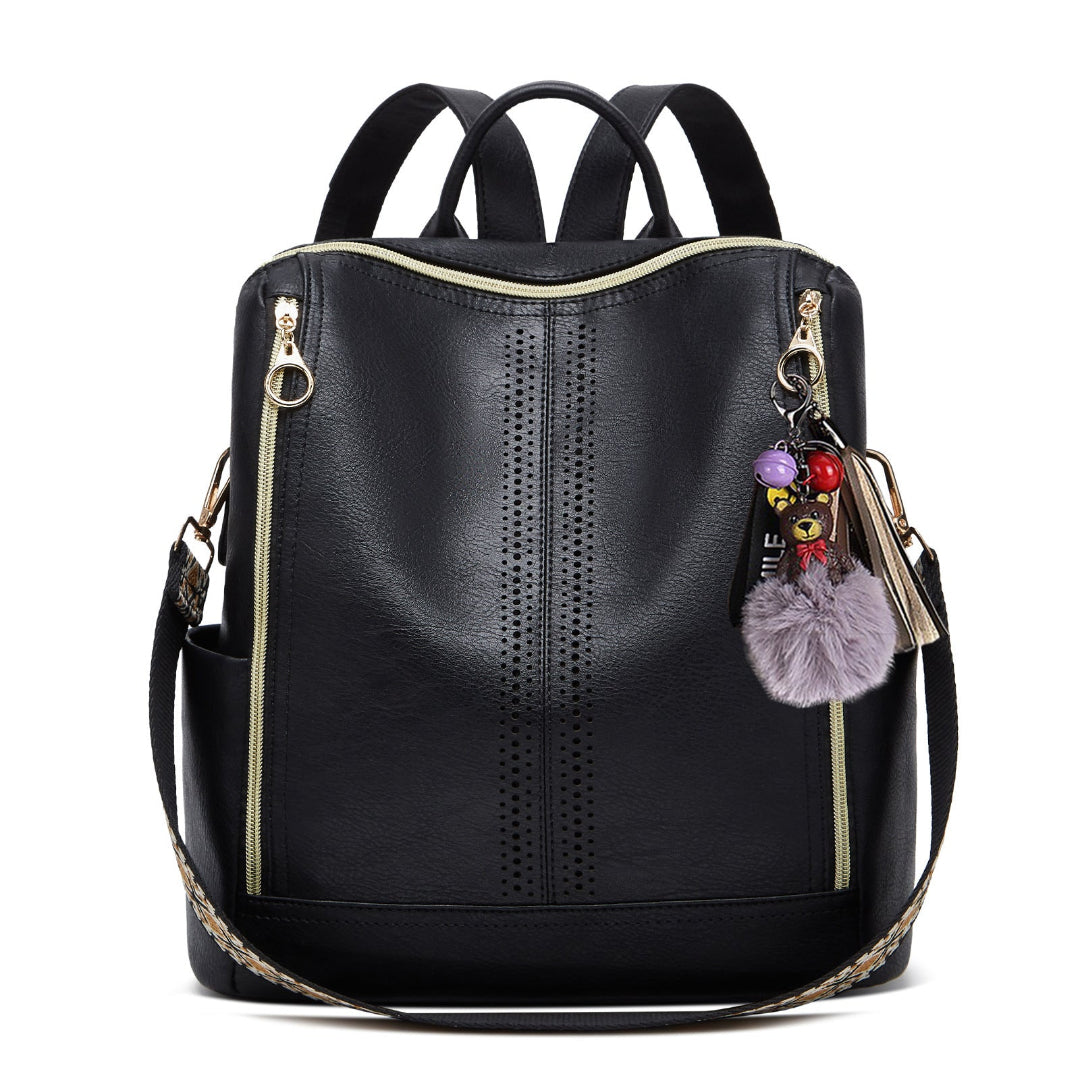 Luxury Leather 2-in-1 Convertible Backpack + Free Pouch