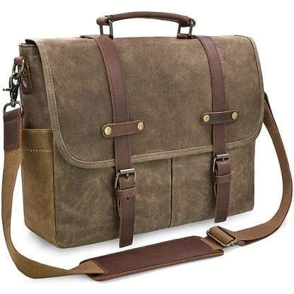 Brett - Men’s Large Capacity Waterproof Canvas Messenger Bag