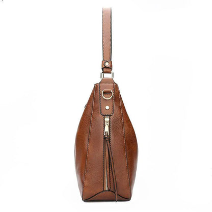 Luxury Leather 3-Piece Hobo Bag Set