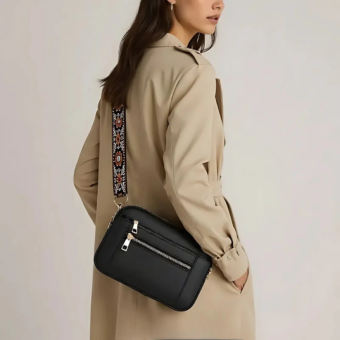 Nora - Chic Crossbody Shoulder Bag With Floral Strap