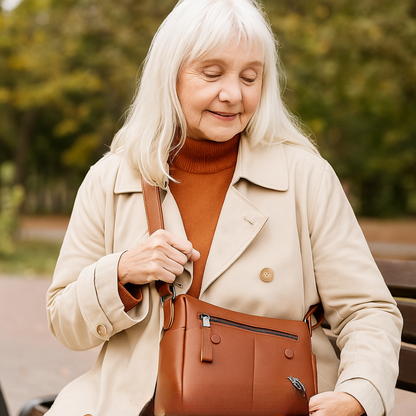 Riley - Classic Everyday Crossbody Bag With Front Zippers