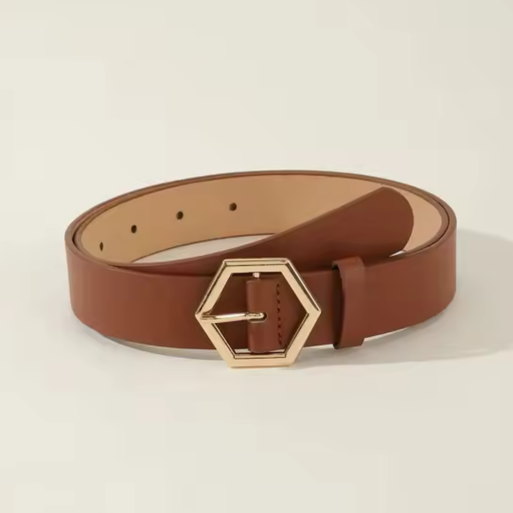 Fine line - Classic ladies' belt made from genuine leather