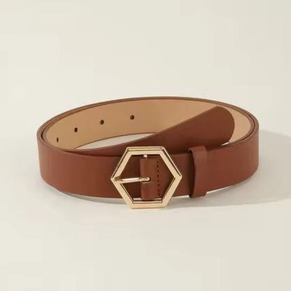 Fine line - Classic ladies' belt made from genuine leather