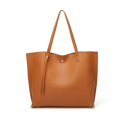 Tessa - Classic Large Tote Shoulder Bag With Tassel Detail