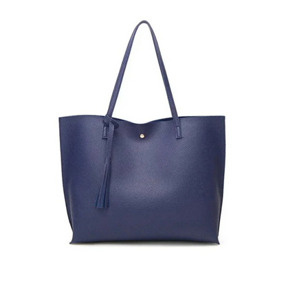 Tessa - Classic Large Tote Shoulder Bag With Tassel Detail