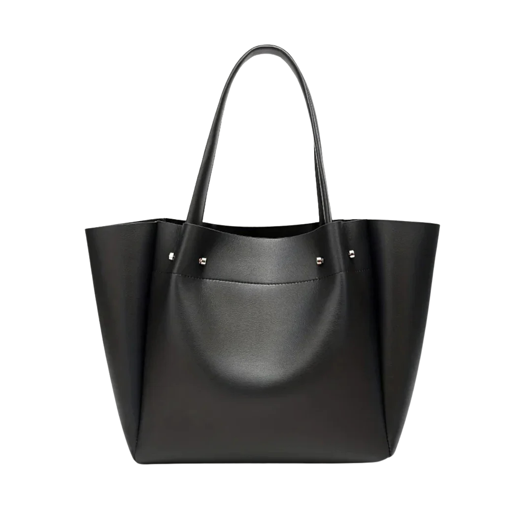 Elina - Minimalist Large Tote Handbag With Open Top