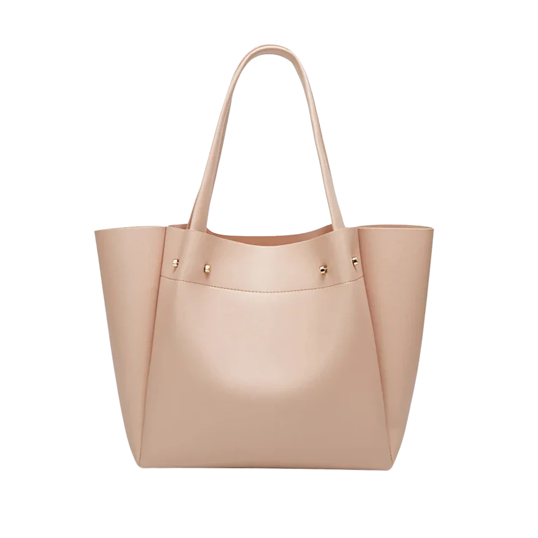 Elina - Minimalist Large Tote Handbag With Open Top