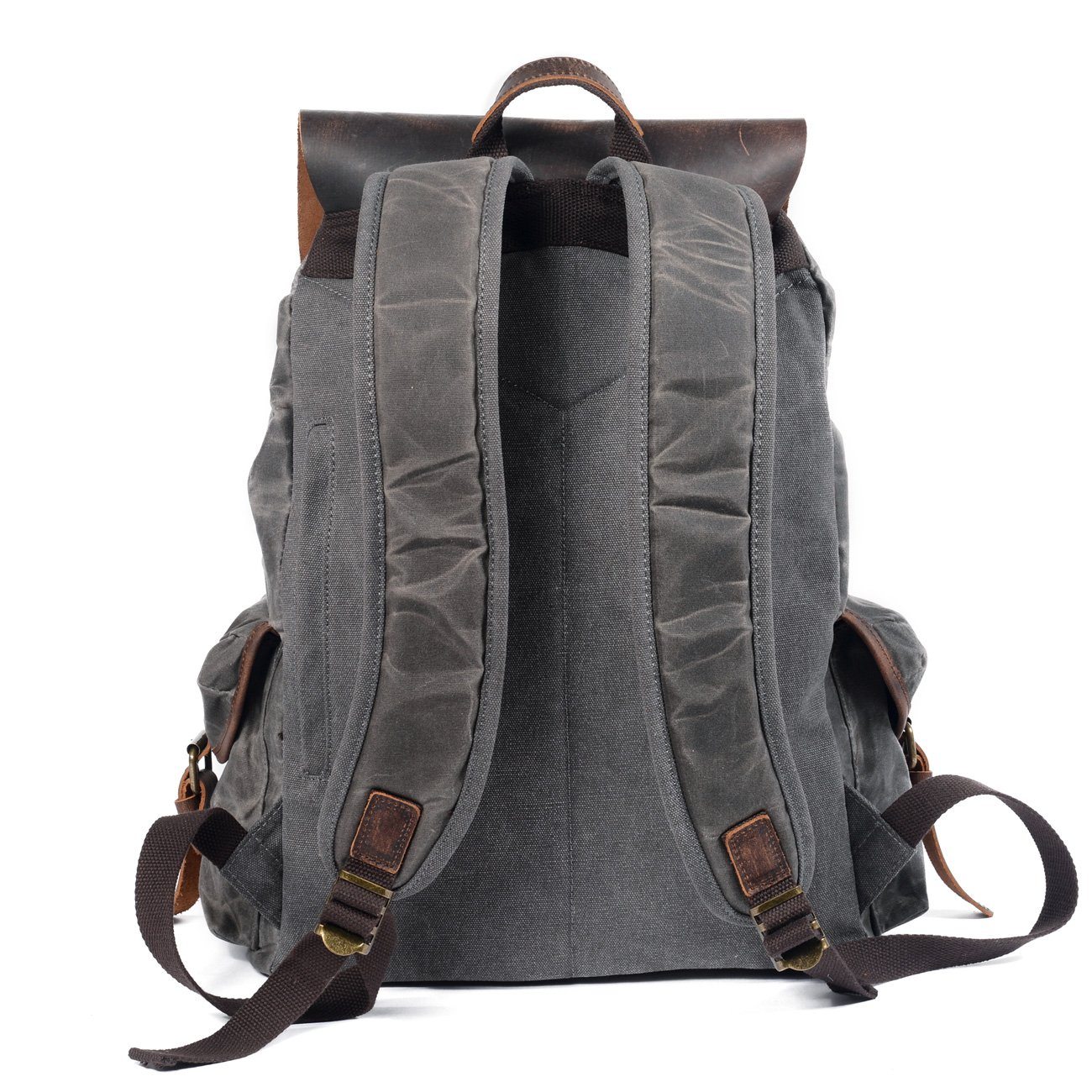 James - Vintage Canvas Leather Backpack