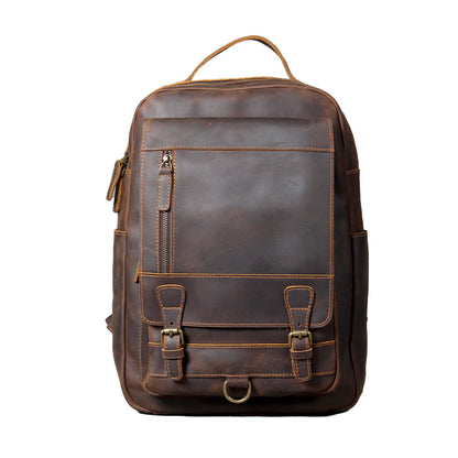 Jason - Premium Tan Leather Backpack