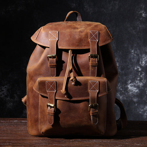 Jeffrey - Durable Classic Leather Knapsack