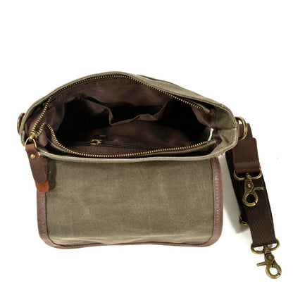 William - Small Canvas Leather Sling Bag