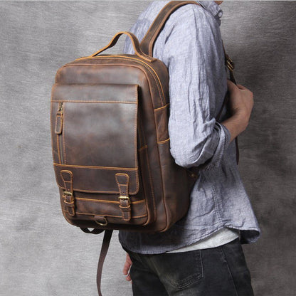 Jason - Premium Tan Leather Backpack