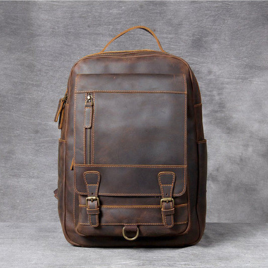 Jason - Premium Tan Leather Backpack